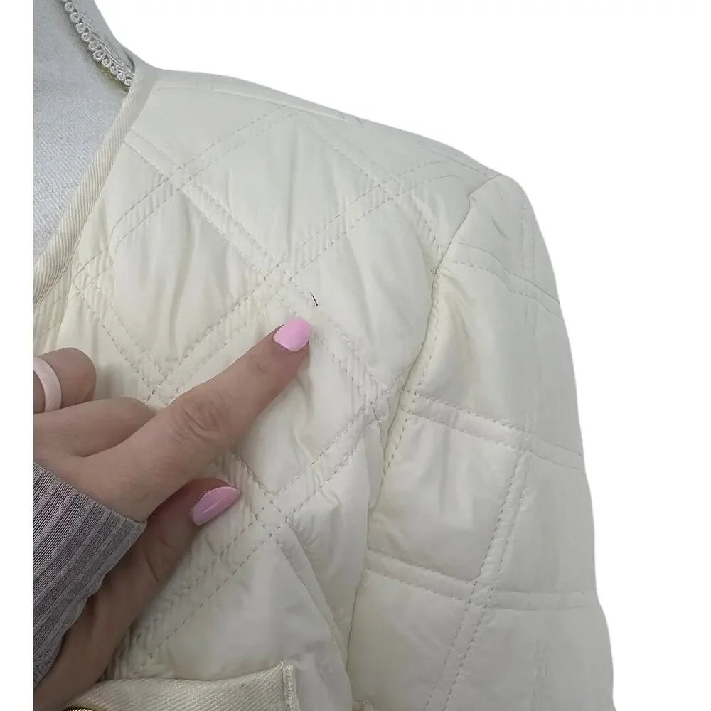 Veronica Beard‎ Shalia Quilted Jacket in Ivory